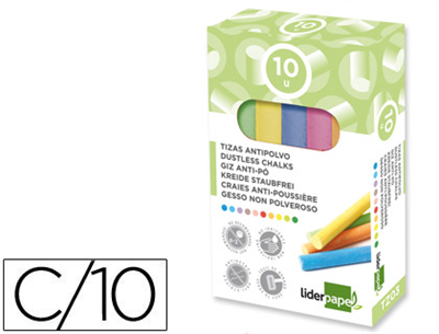 Imprimir Tizas de colores.Caja 10 uds.(Cod.77659)