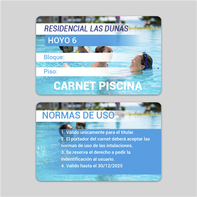 Carnet PVC piscina 6