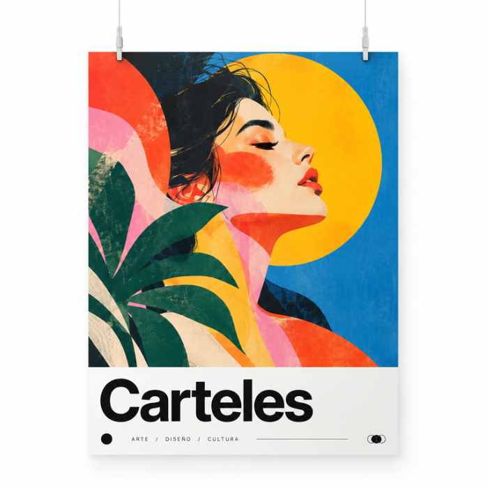 Cartel economico personalizado impreso en papel con diseño colorido
