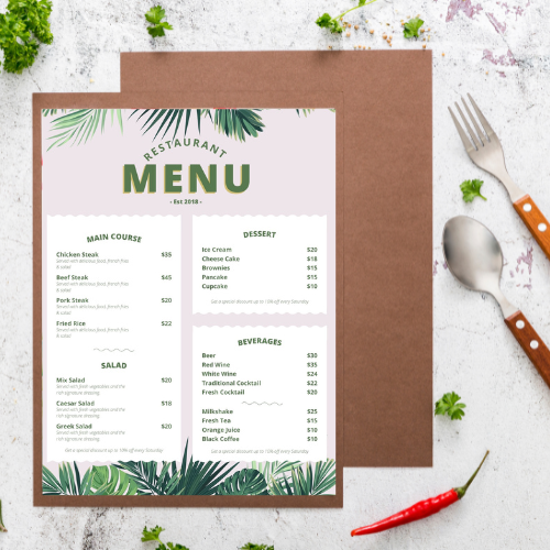 carta restaurante