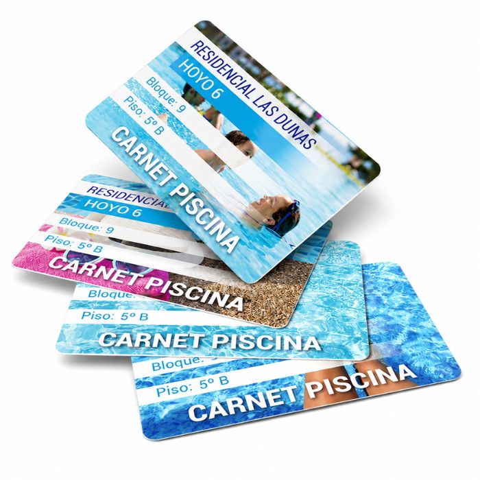 Carnets de acceso a piscina personalizados por urbanización