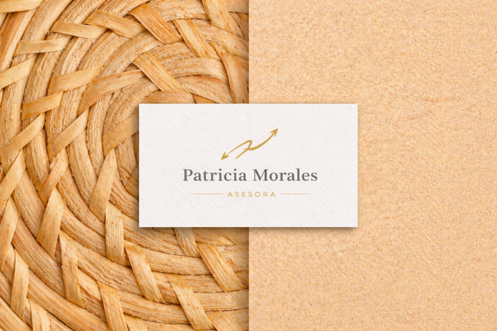 Tarjeta de visita con textura horizontal natural