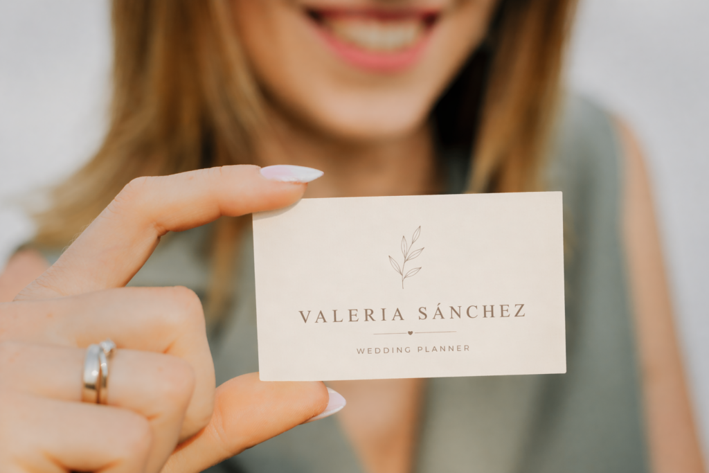 Tarjeta de visita con textura horizontal Valeria