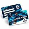 Carnet de balonmano horizontal personalizado en PVC azul