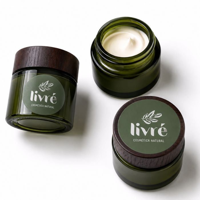 Pegatinas redondas personalizadas para tarros de cosmética natural