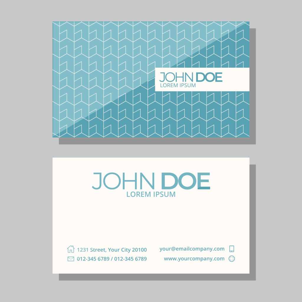 Tarjetas de visita con textura horizontal
