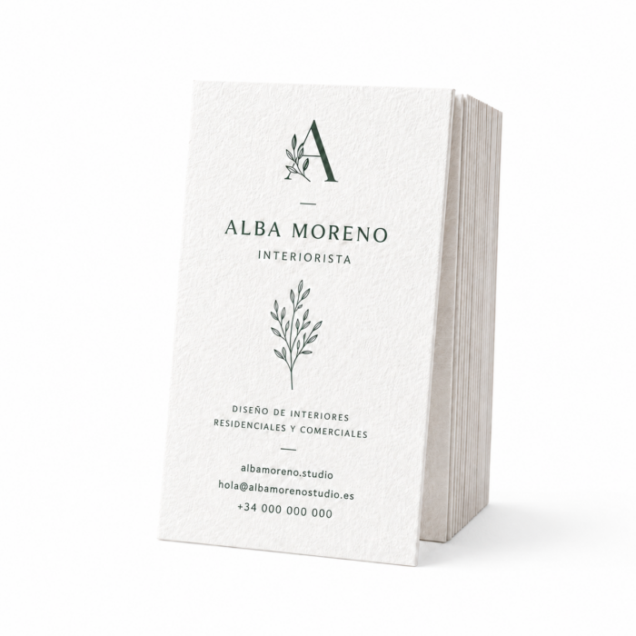 Tarjetas de Visita con Textura (Vertical)
