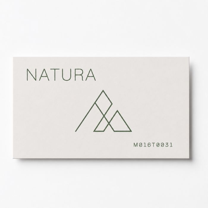 Detalle tarjeta de visita papel reciclado horizontal acabado mate - Reprotel