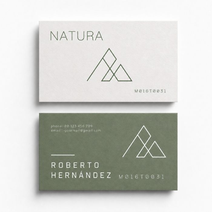 Tarjetas de visita papel reciclado horizontal ecológicas con certificación FSC - Reprotel