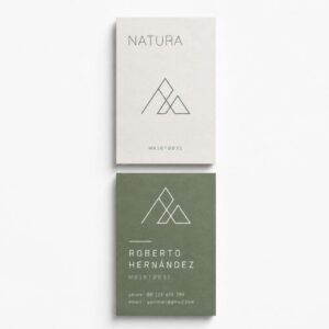 Tarjetas de Visita Papel Reciclado (Vertical)