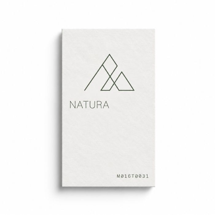 Detalle tarjeta de visita papel reciclado vertical acabado mate - Reprotel