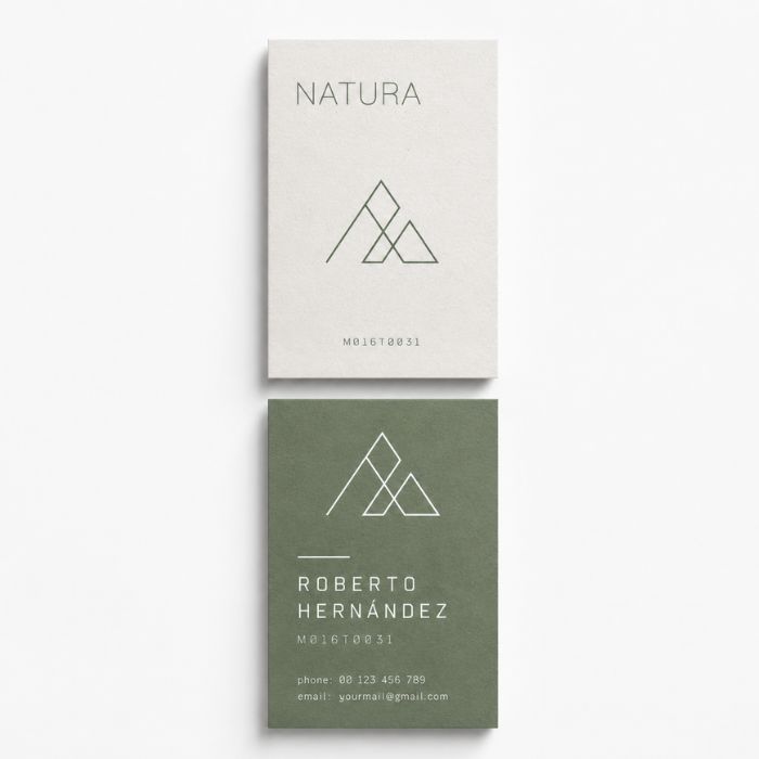 Tarjetas de Visita Papel Reciclado (Vertical)