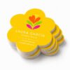 Tarjetas de visita troqueladas con forma de flor personalizadas - Reprotel