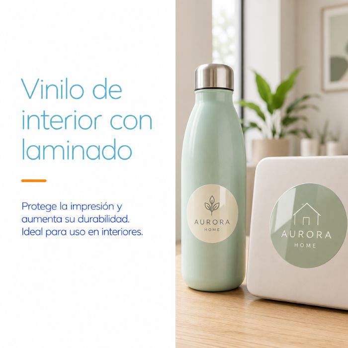 Vinilo de interior con laminado para pegatinas