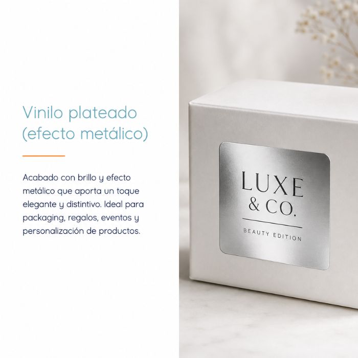 Vinilo plateado con efecto metálico