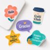 Pegatinas troqueladas con formas personalizadas y diseños a color
