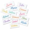 Nombres en vinilo personalizados en diferentes colores