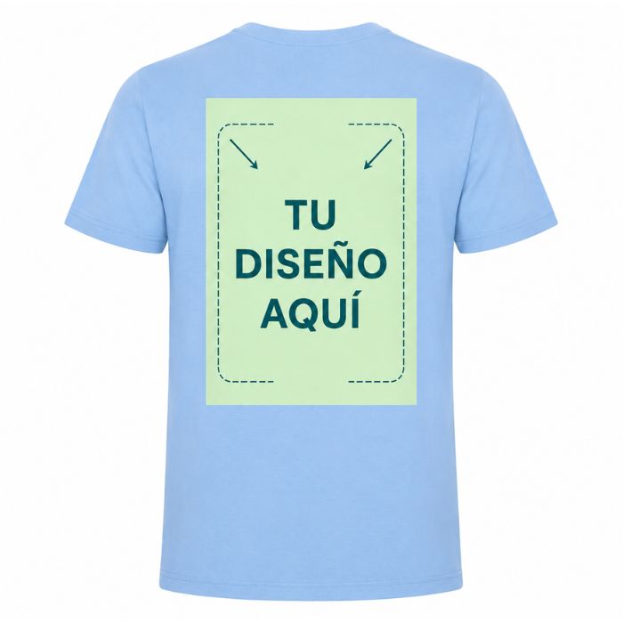 Zona de personalización en la espalda de camiseta para hombre