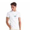 Camiseta personalizada para hombre en blanco con espacio para diseño personalizado