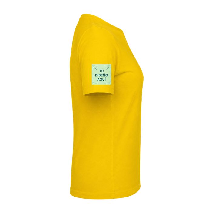 Zona de personalización en la manga de camiseta para mujer