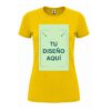 Zona de personalización en el pecho de camiseta para mujer