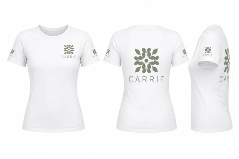 Camiseta personalizada de mujer con estampado en pecho, espalda y mangas