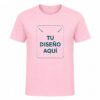 Zona de personalización en el pecho de camiseta para niños