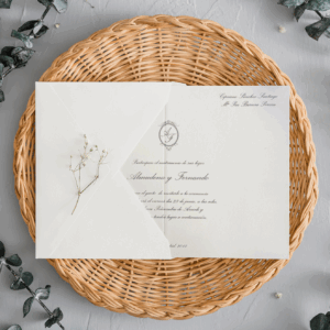 Invitación Boda Clásica Díptico A5