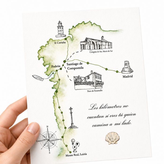 invitacion boda personalizado camino de santiago reprotel