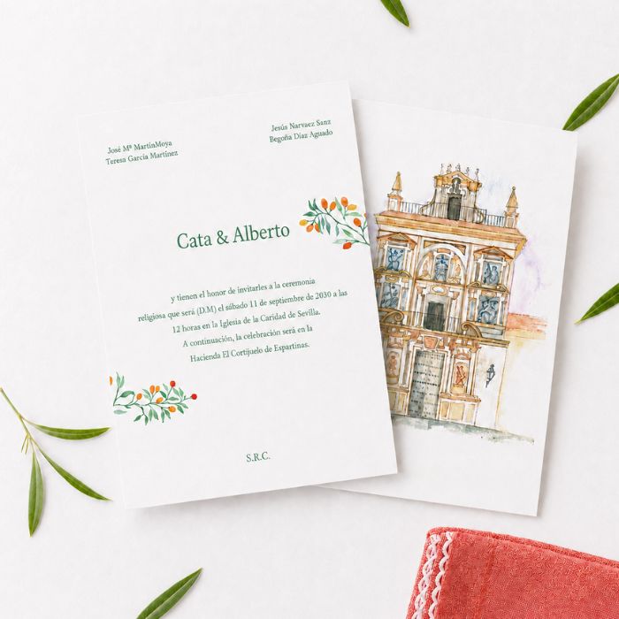 invitaciones boda a5 diseño ilustrado divertido reprotel
