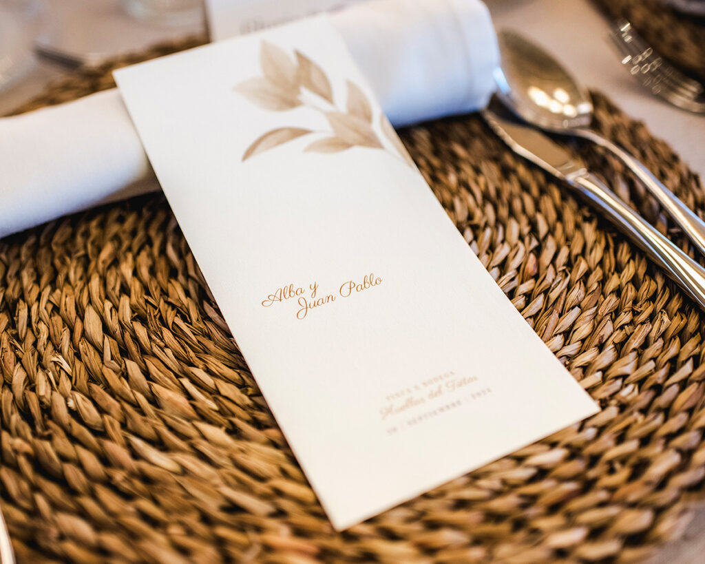 Menu de boda
