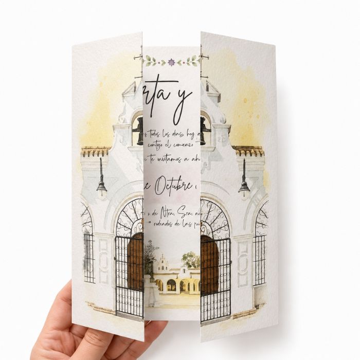 invitacion-boda-triptico-acuarela-iglesia
