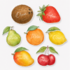 Marcasitios con forma de frutas personalizados para boda