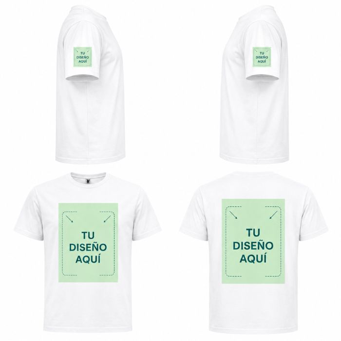 Camisetas para empresas de hombre personalizadas en pecho, espalda y mangas