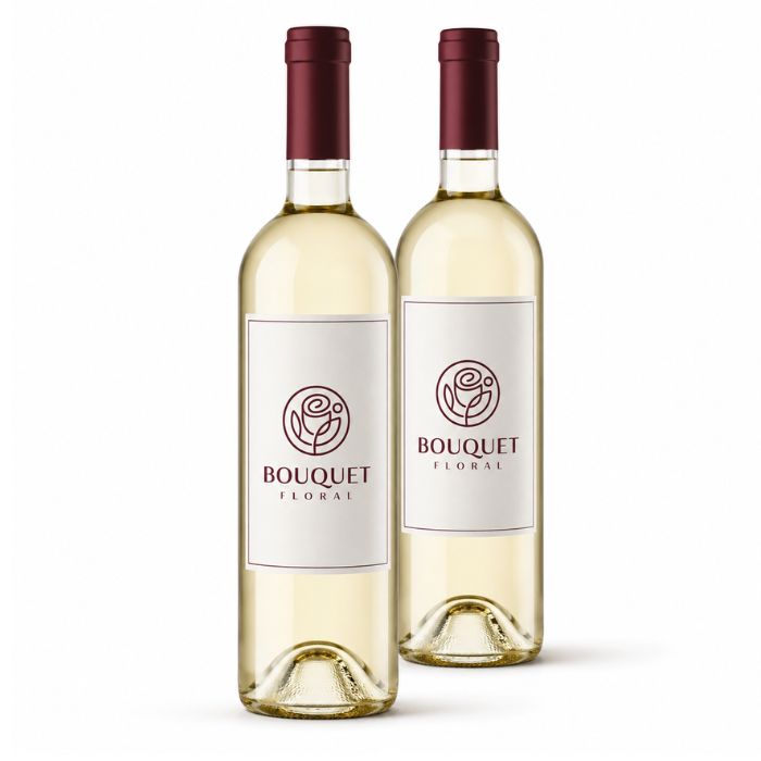 Botella transparente personalizada con pegatina DTF UV sin fondo de Bouquet Floral