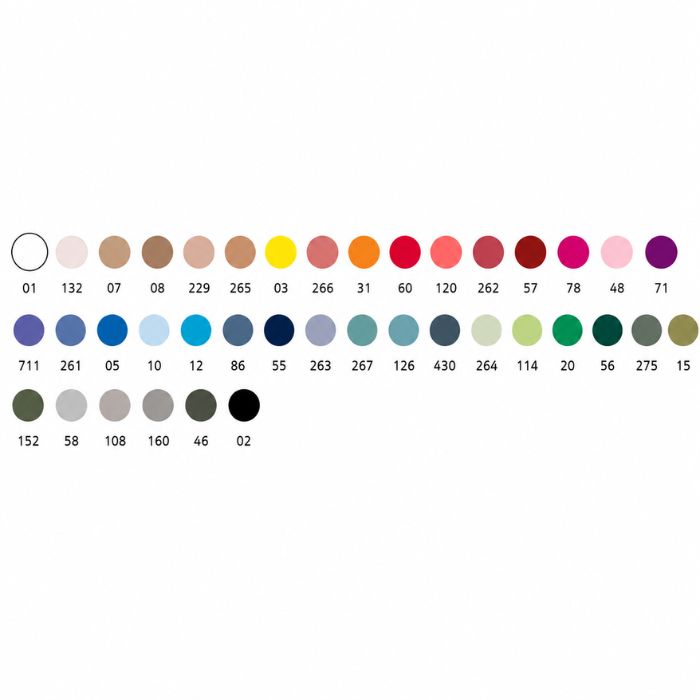 Guía de colores disponibles para camisetas personalizadas de mujer.