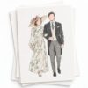 Lámina personalizada de boda con ilustración de pareja