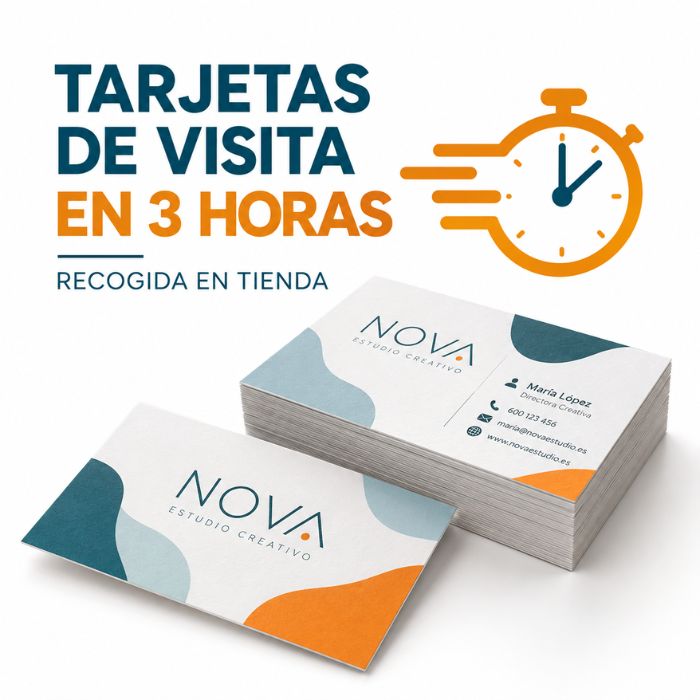 Tarjetas de visita urgentes en 3 horas en Madrid